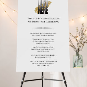 Add your Logo Hospitality Notice Speaker Event  Foam Board