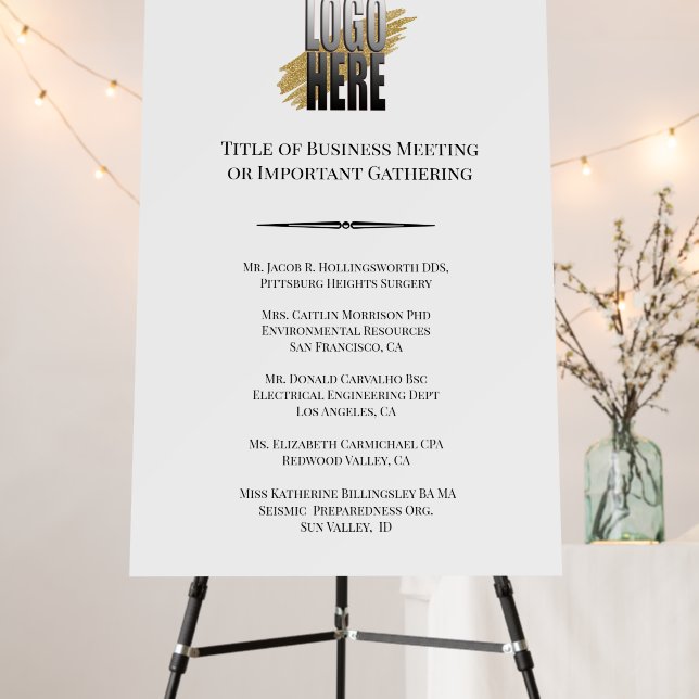 Add your Logo Hospitality Notice Speaker Event  Foam Board (In Situ (Stand))