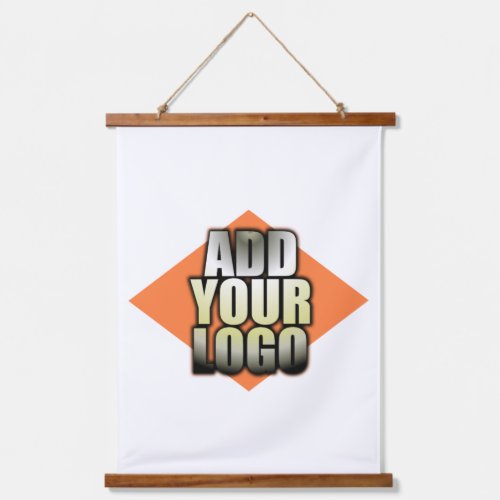 Add Your Logo Image Design Your Own Wood Topped Hanging Tapestry