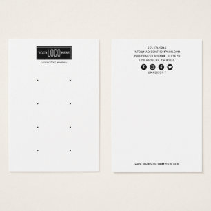 Add your Logo Jewelry 4 Hole Earring Display