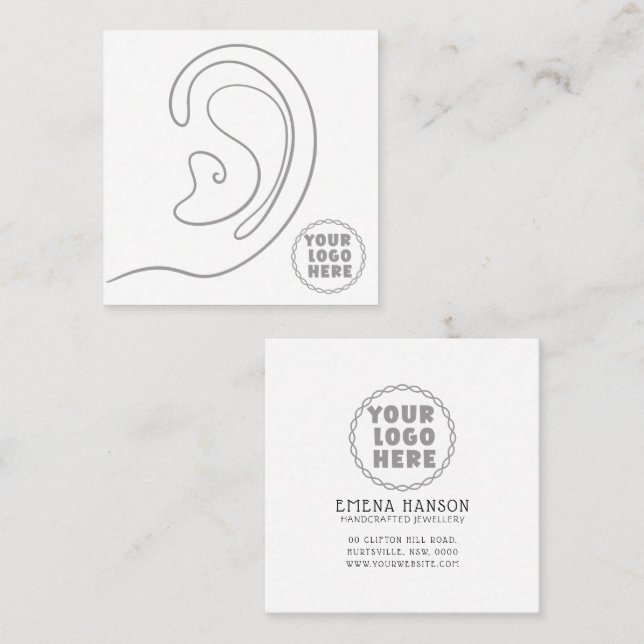 Add Your Logo jewelry Earrings Display Card (Front/Back)
