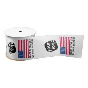 Add Your Logo Made In USA Branded Clothing Labels Satin Ribbon
