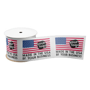 Add Your Logo Made In USA Branded Clothing Labels Satin Ribbon