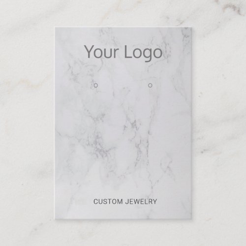 Add Your Logo Marble Earring Display Card