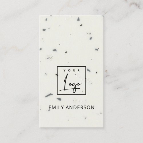 ADD YOUR LOGO MINIMAL CERAMIC TEXTURE PROFESSIONAL BUSINESS CARD