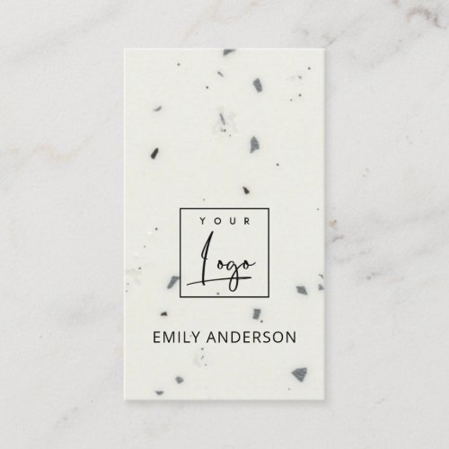 ADD YOUR LOGO MINIMAL CERAMIC TEXTURE PROFESSIONAL BUSINESS CARD