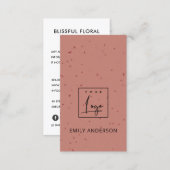ADD YOUR LOGO MINIMAL TERRACOTTA CERAMIC TEXTURE BUSINESS CARD (Front/Back)
