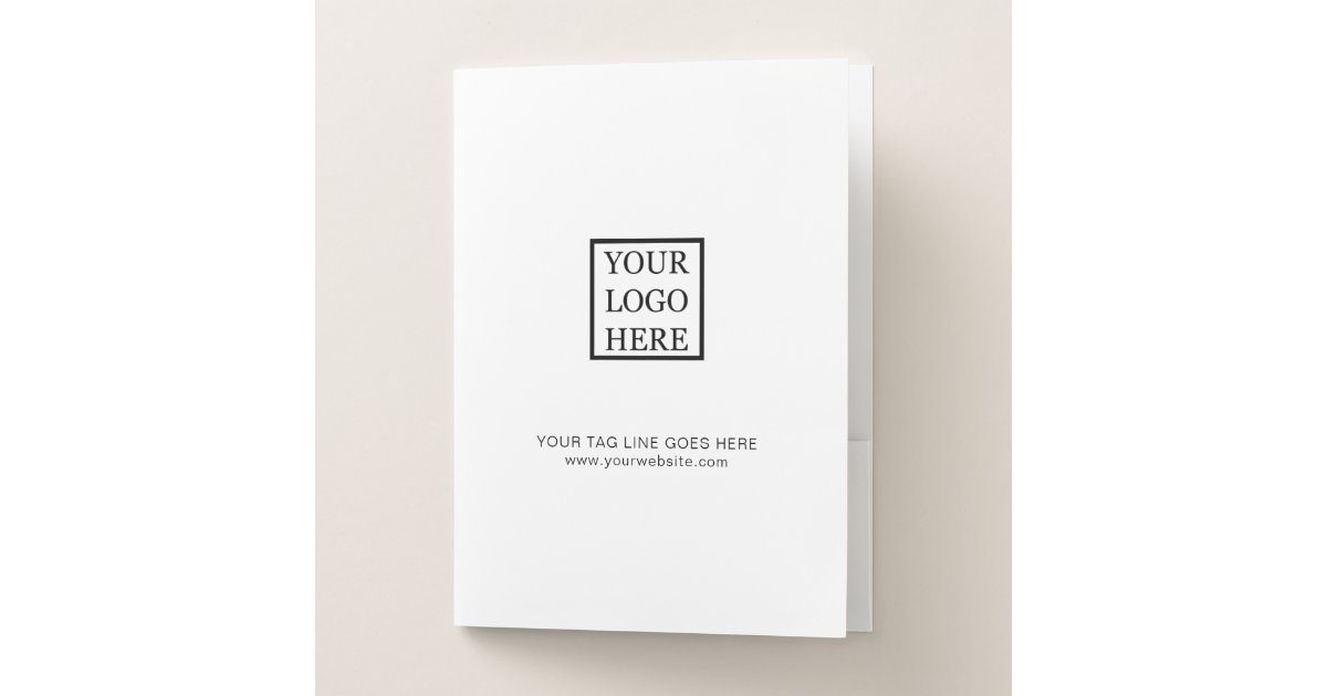 Add Your Logo Minimalist  Black and White Business Pocket 