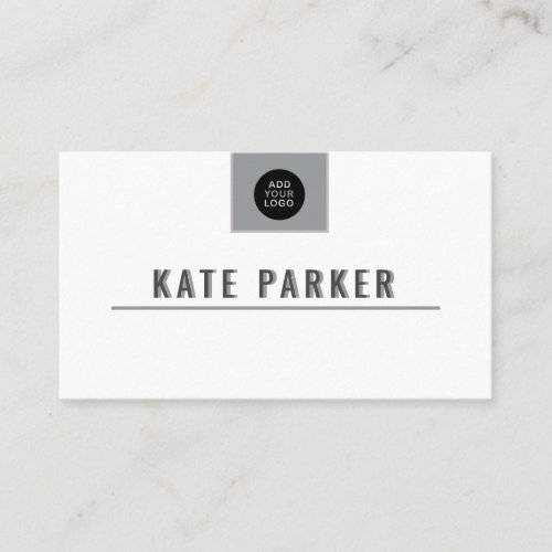 Add your logo Minimalist professional elegant Business Card