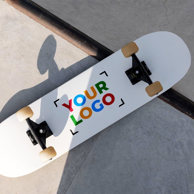 Add Your Logo Minimalist Promotional White Skateboard (Creator Uploaded)