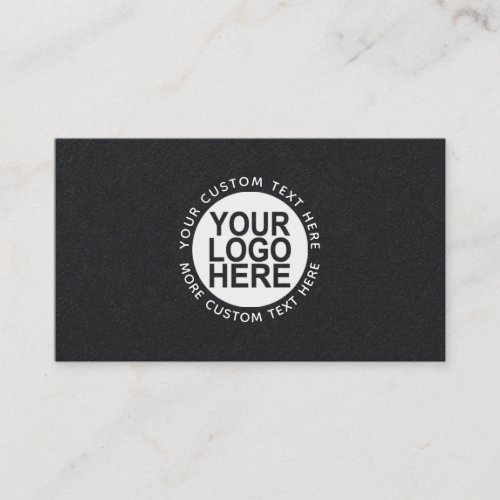 Add Your Logo Modern  Black and white Business Card