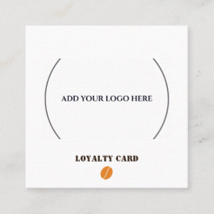 Add Your Logo Modern Coffee Shop Loyalty Card