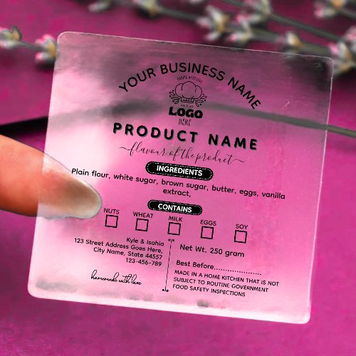 Add your Logo Modern Cottage Law Food Clear Label