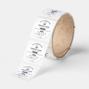Add your Logo Modern Cottage Law Food Round label