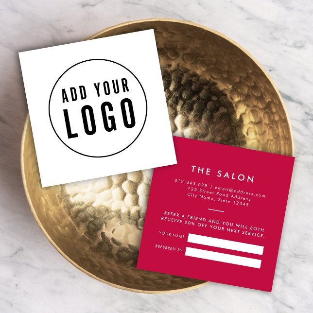 Add Your Logo Modern Editable Color Referral Card (Creator Uploaded)
