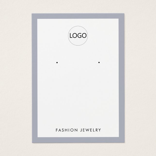 Add your logo modern elegant jewelry display card  (Front)