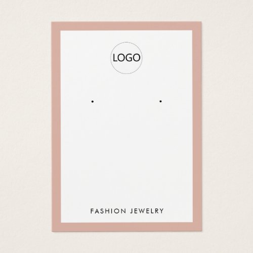 Add your logo modern elegant jewelry display card 