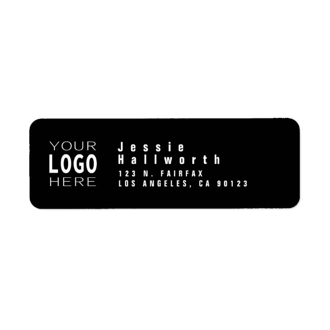 Add Your Logo | Modern Look Return Address Label (Front)