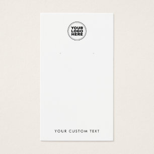 Add Your Logo Modern Minimal Earring Display Card