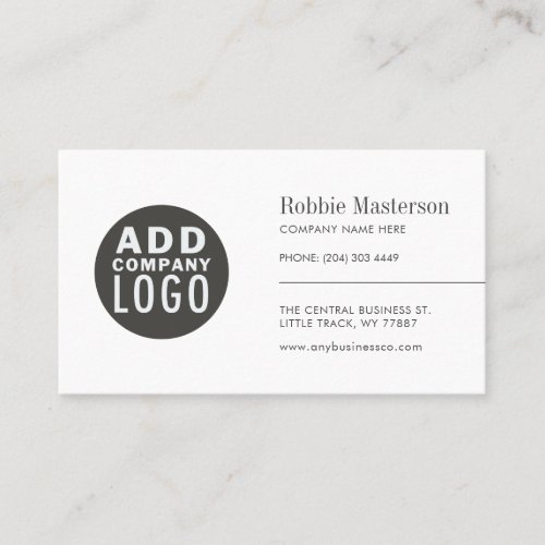 Add your Logo Modern Minimalist Business Card
