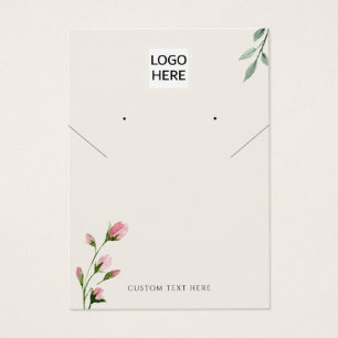 Add your logo Modern Necklace earring display card