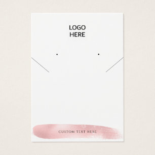 Add your logo Modern Necklace earring display card