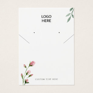 Add your logo Modern Necklace earring display card