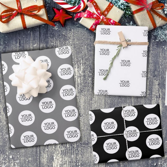 Add your Logo Modern Pattern Company Promotion Wrapping Paper Sheets (Creator Uploaded)