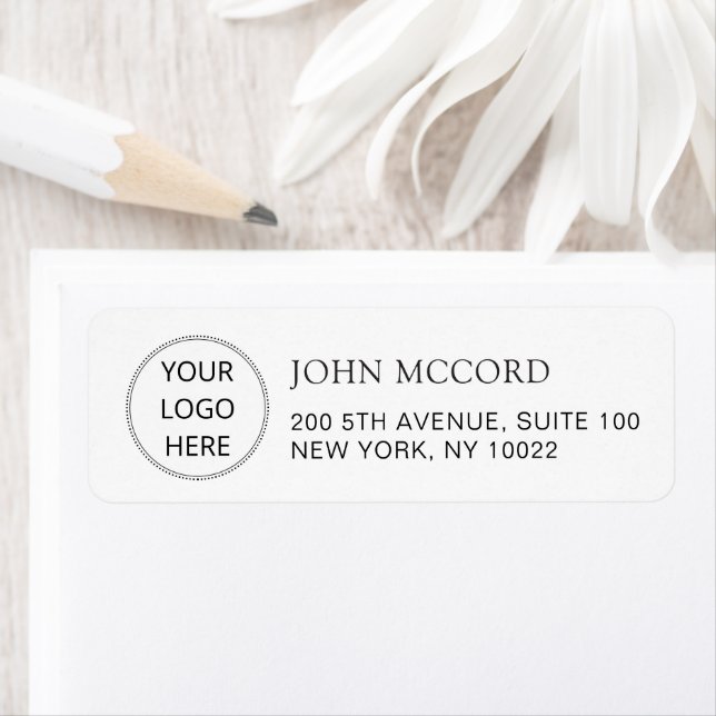 Add Your Logo Modern Return Address Label (Insitu)