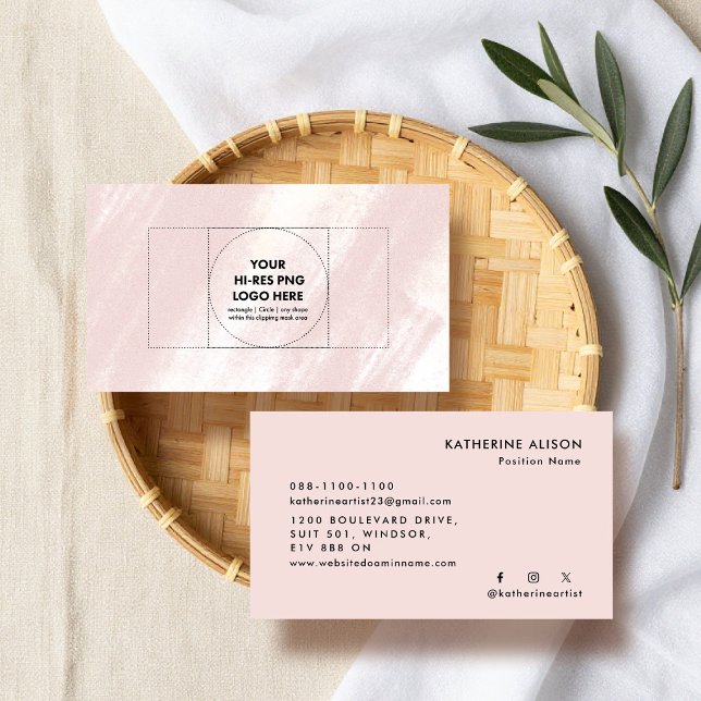 Add your logo, Modern texture Business Card (Creator Uploaded)