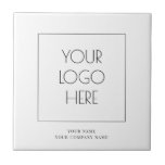 Add Your Logo Name Company Ceramic Tile<br><div class="desc">Simple logo tile.. Just add your logo,  name,  and company name below. Minimalist style. Business or personal logo.</div>