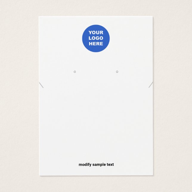 Add Your Logo Necklace and Earring Display Card (Front)