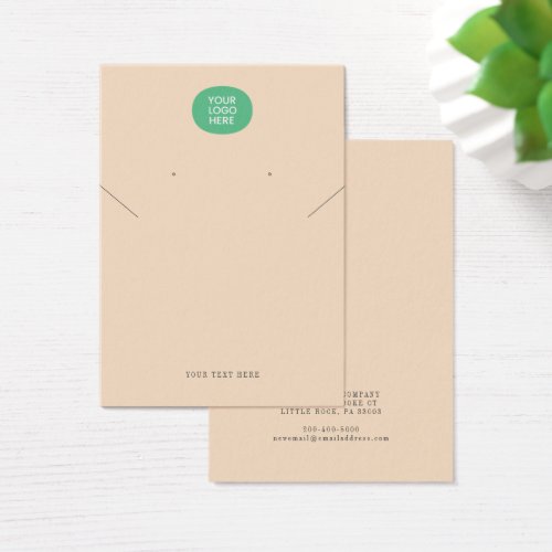 Add Your Logo Necklace Earring Display Card