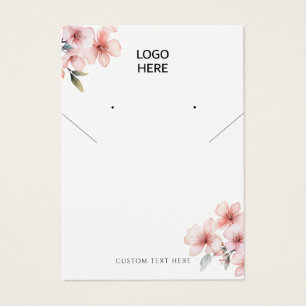 Add Your Logo Necklace Earrings Display Card