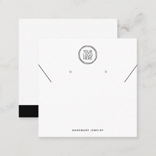 Add Your Logo Necklace Earrings Display Card