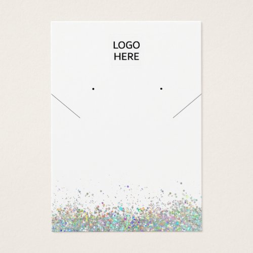 Add Your Logo Necklace Earrings Display Card 