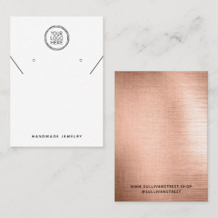 Add Your Logo Necklace Earrings Display Card