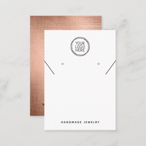Add Your Logo Necklace Earrings Display Card