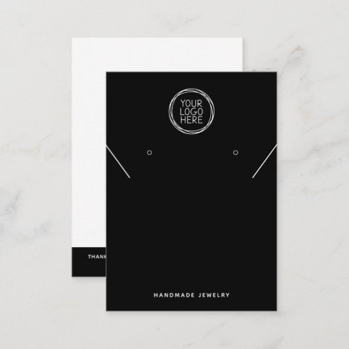 Add Your Logo Necklace Earrings Display Card