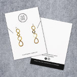 Add Your Logo Necklace Earrings Display Card at Zazzle