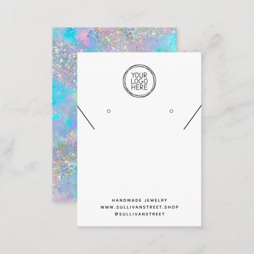Add Your Logo Necklace Earrings Display Card