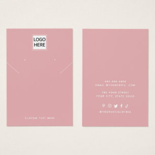 Add Your Logo Necklace Earrings Display Card