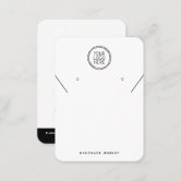 Simple Black White Cursive Keychain Display Card