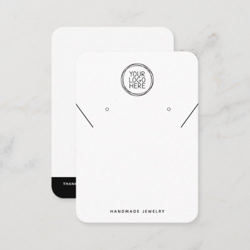 Add Your Logo Necklace Earrings Display Card