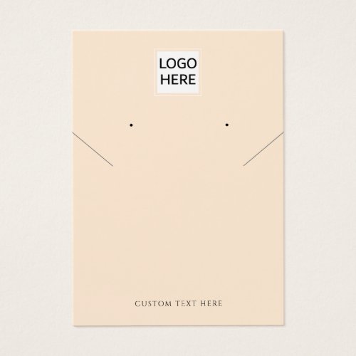Add Your Logo Necklace Earrings Display Card Edit