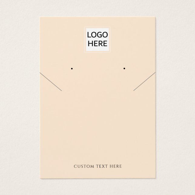 Add Your Logo Necklace Earrings Display Card (Edit (Front)