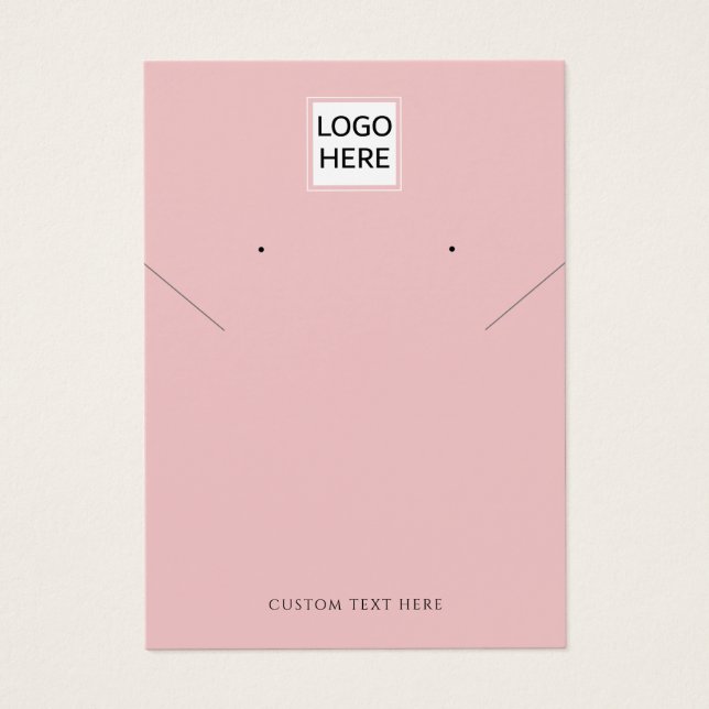 Add Your Logo Necklace Earrings Display Card (Edit (Front)