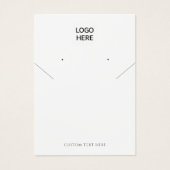 Add Your Logo Necklace Earrings Display Card (Edit (Front)