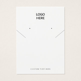 Add Your Logo Necklace Earrings Display Card (Edit