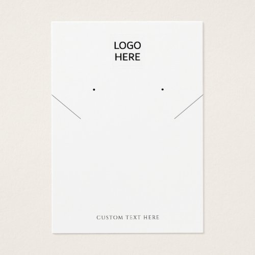 Add Your Logo Necklace Earrings Display Card Edit
